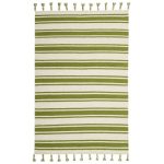 Rio Vista Ivory and Green Rug Green/Multi-Coloured