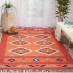 Orange and Red Baja 2 Rug Orange