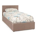 Evelyn Upholstered Ottoman Bed Latte