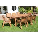 Charles Taylor Wooden 8 Seat Rectangular Dining Set Wood (Brown)