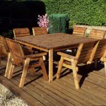 Charles Taylor Wooden 8 Seat Square Dining Set with Bench Wood (Brown)