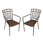 Europa Leisure Pack of 2 Malaga Chairs Brown