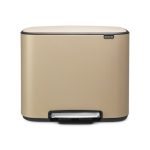 Brabantia Bo Pedal 36 Litre Mineral Golden Beach Bin Gold