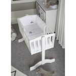 Clair de Lune Grey Over the Moon Crib Bedding Set White