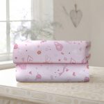 Clair De Lune Tippy Toes Pack of Two Moses Basket Pink Fitted Sheets Pink