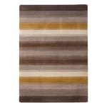 Elements Wool Stripe Brown Rug Brown