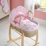 Clair de Lune Sleep Tight Palm Moses Basket Pink