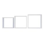 Triple Square White Cube Shelves White