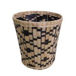 Tribal Waste Paper Bin Natural, Black