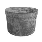 Silver Velvet Storage Box Silver
