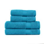 Teal Blue Egyptian Cotton 4 Piece Towel Bale Teal