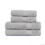 Silver Egyptian Cotton 4 Piece Towel Bale Silver