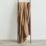 Striped Plush 130cm x 180cm Throw Natural