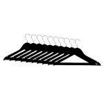 Pack Of 10 Black Wooden Hangers Black