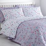 Botanical Meadow Floral Purple Bedspread Purple