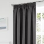 Tyla Graphite Blackout Pencil Pleat Curtains Graphite