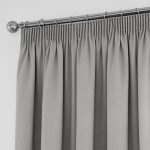 Tyla Silver Blackout Pencil Pleat Curtains Silver