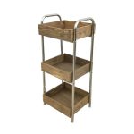 3 Tier Wooden Caddy Natural