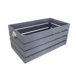 Wooden Grey Crate Grey