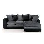 Denver Right Hand Corner Sofa Black