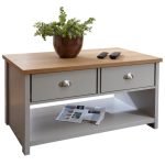 Lancaster 2 Drawer Coffee Table Grey