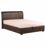 Rimini Faux Leather Ottoman Bed Frame Brown