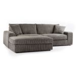 Champ Fabric Reversible Corner Chaise Sofa Grey