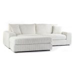 Champ Fabric Reversible Corner Chaise Sofa Cream