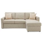 Sophia Fabric Corner Sofa Bed – Natural Beige