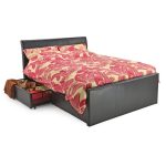 Texas Faux Leather Bed Frame Brown