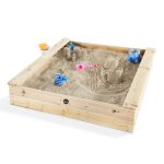 Plum Square Wooden Sand Pit Natural