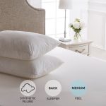 Dorma Sumptuous Down Like Medium-Support Pillow Pair White