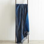 Cotton Dot 130cm x 180cm Throw Dark Blue