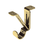 Pack of 3 Adjustable Ceiling Curtain Pole Brackets Antique Brass