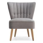 Isla Velvet Cocktail Chair – Light Grey Grey