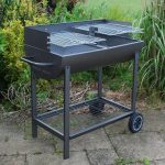 Steel Half Drum BBQ Black