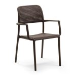Set of 2 Nardi Bora Coffee Chair Brown
