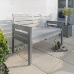 Grigio 2 Seat Cushioned Bench Grey
