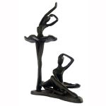 Elur Cast Iron Ballet Pair Figurine Brown