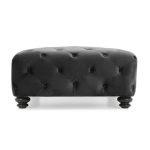 Abby Square Charcoal Footstool Grey