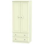 Pembroke Cream 2 Drawer Wardrobe Cream