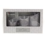 Hygge Set of 3 Soft Suede LED Candles Grey