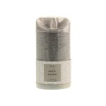 Hygge Soft Suede Textured LED Pillar Candle Grey