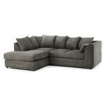 Chicago Jumbo Cord Left Hand Corner Sofa Grey