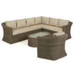 Maze Rattan Winchester Large Corner Sofa Brown