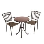Fleuretta 2 Seat Bistro Set Black