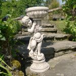 Antique Stone Effect Janet Girl Planter White