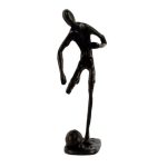 Mocha Footballer Iron Figurine Brown