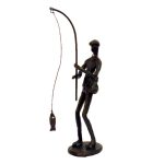Mocha Angler Iron Figurine Brown