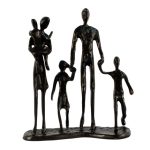 Mocha Family 5 Outing Iron Figurine Brown